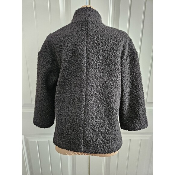 Anne Klein Black Fuzzy Zippered Sweater Jacket Sz S NWT cottage classic - Picture 5 of 11